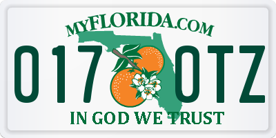 FL license plate 0170TZ