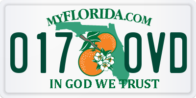 FL license plate 0170VD