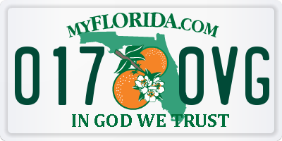 FL license plate 0170VG