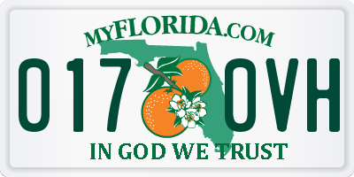 FL license plate 0170VH
