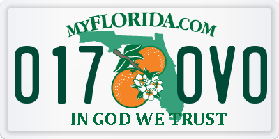 FL license plate 0170VO