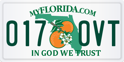 FL license plate 0170VT