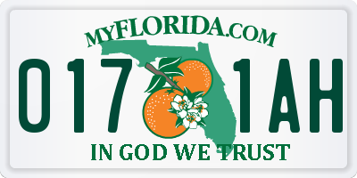 FL license plate 0171AH