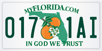 FL license plate 0171AI