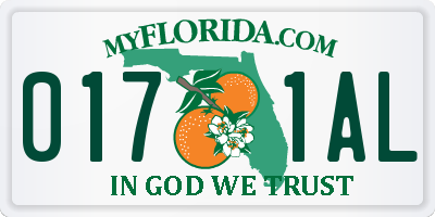 FL license plate 0171AL