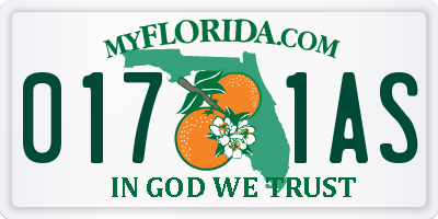 FL license plate 0171AS