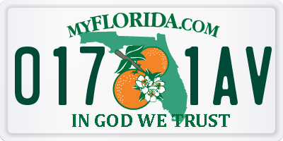 FL license plate 0171AV