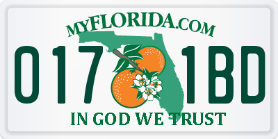 FL license plate 0171BD