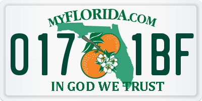 FL license plate 0171BF