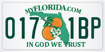 FL license plate 0171BP