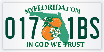 FL license plate 0171BS