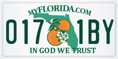 FL license plate 0171BY