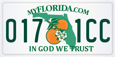 FL license plate 0171CC