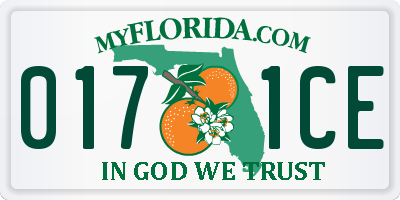 FL license plate 0171CE