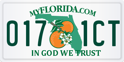 FL license plate 0171CT