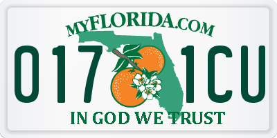 FL license plate 0171CU
