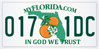 FL license plate 0171DC