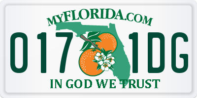 FL license plate 0171DG