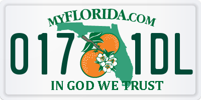 FL license plate 0171DL