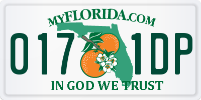 FL license plate 0171DP