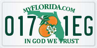 FL license plate 0171EG