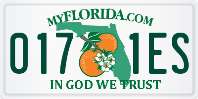 FL license plate 0171ES