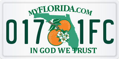 FL license plate 0171FC