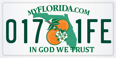 FL license plate 0171FE