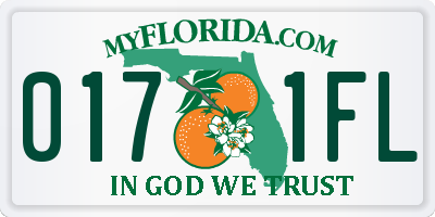 FL license plate 0171FL