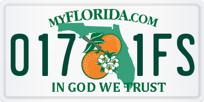 FL license plate 0171FS
