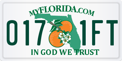 FL license plate 0171FT
