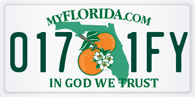 FL license plate 0171FY