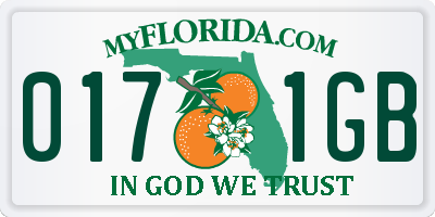 FL license plate 0171GB