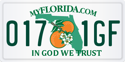 FL license plate 0171GF