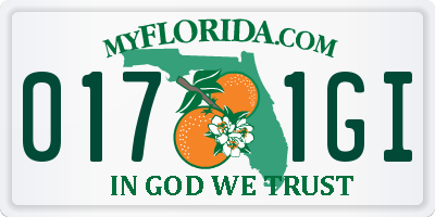 FL license plate 0171GI