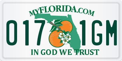 FL license plate 0171GM