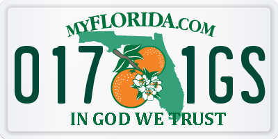 FL license plate 0171GS