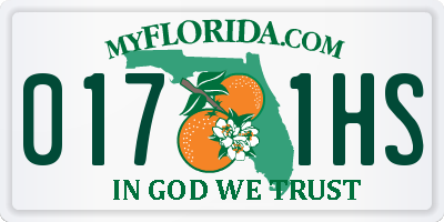 FL license plate 0171HS