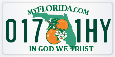 FL license plate 0171HY