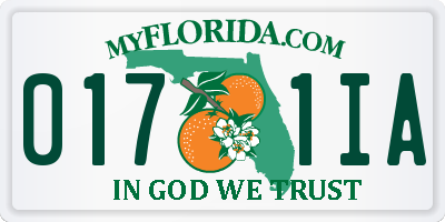 FL license plate 0171IA