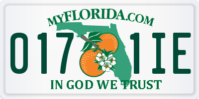 FL license plate 0171IE