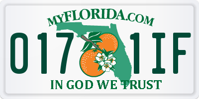 FL license plate 0171IF