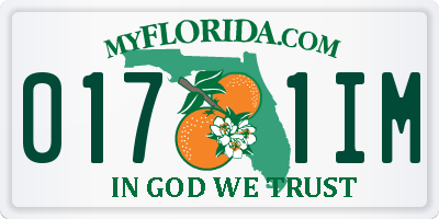 FL license plate 0171IM