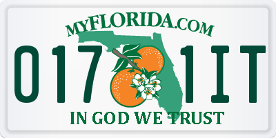 FL license plate 0171IT