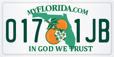 FL license plate 0171JB