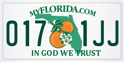 FL license plate 0171JJ