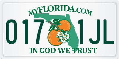 FL license plate 0171JL
