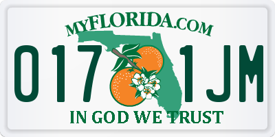 FL license plate 0171JM