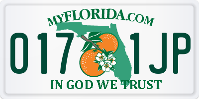 FL license plate 0171JP