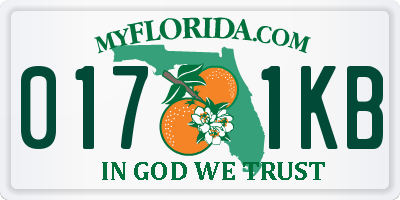 FL license plate 0171KB
